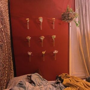 homemade floral wall art